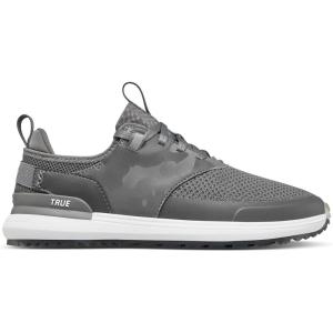 imageTrue LUX Hybrid Mens Golf Shoes Waterproof Knit Upper 100 Nappa Leather SaddleHigh Vis Grey