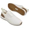 imageTRUE Linkswear LUX Pro Waterproof Mens Golf Shoes Durable Spikeless Tread for Aggressive Grip All Weather ComfortPro White