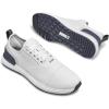 imageTRUE Linkswear LUX Pro Waterproof Mens Golf Shoes Durable Spikeless Tread for Aggressive Grip All Weather ComfortTour WhiteGrey