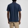 imageTRUE Linkswear Lux Mens Polo UPF 50 Sun Protection Anti Wrinkle Moisture WickingNavy