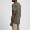 imageTRUE Linkswear Lux Mock Polo Mens TShirt UPF 50 Sun Protection Anti Wrinkle Moisture WickingOlive