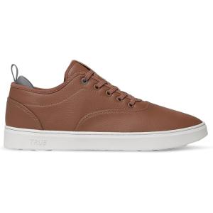 imageTRUE Linkswear FS01 Mens Sneakers  Weather Resistant EcoGenuine Leather Classic Style for AllDay WearRich Mahogany