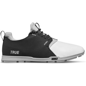imageTRUE Linkswear Original 12 Waterproof Spikeless Mens Golf ShoeWhiteBlack Saddle